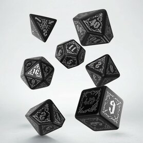 Bloodsucker Dice Set Black & Silver (7)