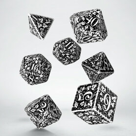 Forest Dice Set White & Black (7)