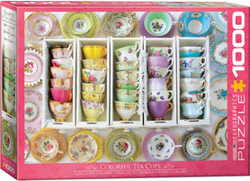 Colorful Tea Cups - Puzzel (1000)