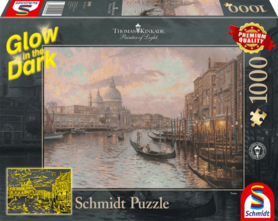 Glow in the Dark: In de straten van Veneti (Thomas Kinkade) - Puzzel (1000)