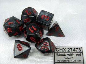 Velvet Black/Red Polydice (7)