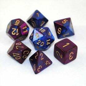 Gemini Blue-Purple/Gold Polydice (7)
