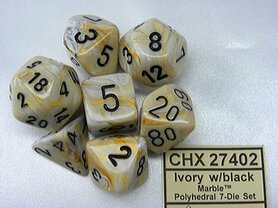 Marble Ivory/Black Polydice (7)