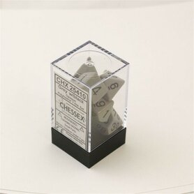 Opaque Dark Grey/Black Polydice (7)