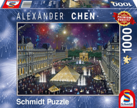 Vuurwerk bij het Louvre (Alexander Chen) - Puzzel (1000)