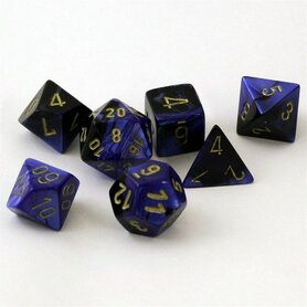 Gemini Black-Blue/Gold Polydice (7)