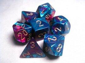 Gemini Purple-Teal/Gold Polydice (7)