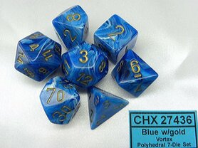 Vortex Blue/Gold Polydice (7)