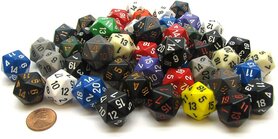 Dobbelstenen D20 (50x)