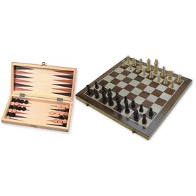 Schaak & Backgammon Klapcassette