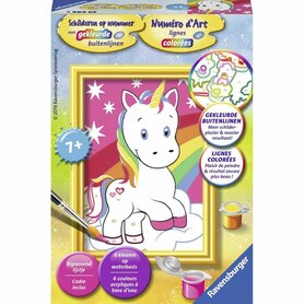 Schilderen op nummer: Schattige Eenhoorn