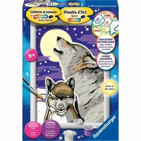 Schilderen op nummer: Wolven (Glow in the Dark)