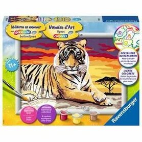 Schilderen op nummer: Tijger