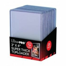 Ultra Pro Toploader: 3" x 4" Thick 75pt (25x)