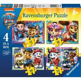 Paw Patrol the Movie - 4 in a Box Puzzel (12+16+20+24)