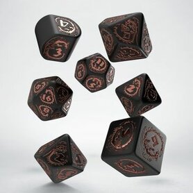 Dragons Modern Dice Set Black & Copper (7)