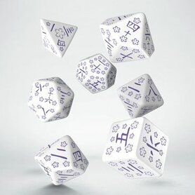 Japanese Dice Set: Blue Star Lotus (7)