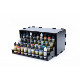 Black Paint Rack: Uitschuifbaar rek (voor The Army Painter & Vallejo verf)