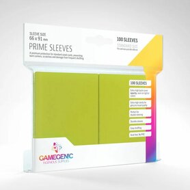 Gamegenic Prime Sleeves: Standard Size Lime (66x91mm) - 100x