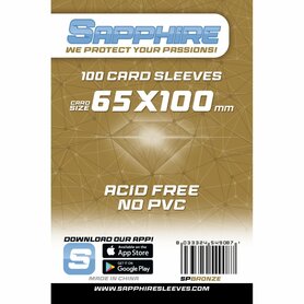 Sapphire Card Sleeves (65x100mm)