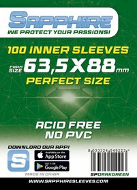 Sapphire Inner Card Sleeves - Perfect Size (63,5x88mm) - 40 micron