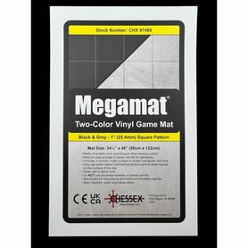Reversible Megamat - Battle Mat (87,5x122cm, 1 inch squares, black-grey)