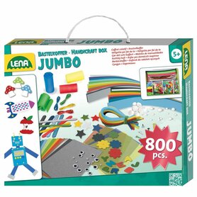 Lena Creatief Jumbo Knutselkoffer Blauw (800 pcs)