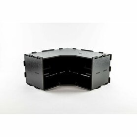 Black Paint Rack: Hoekstuk met leggers