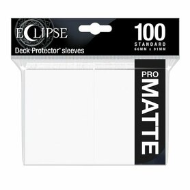 Ultra Pro Eclipse PRO-Matte Sleeves: Standaard Arctic White (66x91mm) - 100 stuks