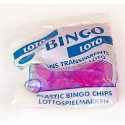 Premium transparante paarse Kien/Bingo fiches (15 mm - verpakt per 100) | Ideaal voor Kienavonden