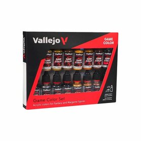 Vallejo Game Color Leather & Metal Set – 16 Kleuren Acrylverf voor Miniaturen