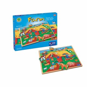 Houten Kinderpuzzel Boerderij – Educatieve Puzzel voor Kinderen | HUCH!