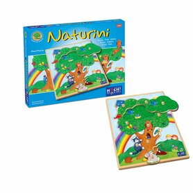 Houten Kinderpuzzel Boom met Dieren – Educatieve Puzzel voor Kinderen | HUCH!