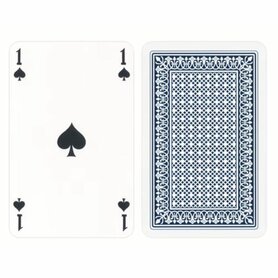 Speelkaarten Fournier - Dubbele Kop - Franse Speelzijde (1-R-D-V) - Blauwe Achterzijde