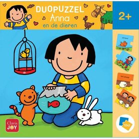 Anna en de dieren duopuzzel van Clavis – Educatieve puzzel voor kinderen vanaf 2 jaar