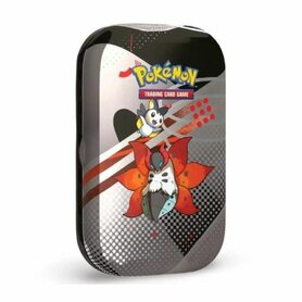 Pokémon Scarlet & Violet – Black Bolt & White Flare Mini Tin: Volcarona – Met promo sticker & art card