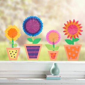 Knutselset – Raamdecoratie: Bloempot (5+)