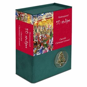 Houten kerstpuzzel – Cheerful Christmas Carousel (50) – Tucker’s Fun Factory