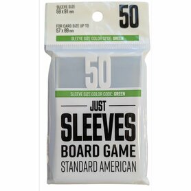 Standard American Card Game Sleeves (59x91 mm) 50 stuks - Just Sleeves – Kaarthoesjes – Gamegenic
