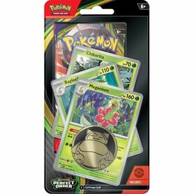 Pokémon Mega Evolution - Perfect Order - Premium Checklane Blister: Meganium – Trading Card Blister – The Pokémon Company
