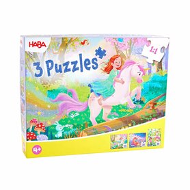 Magische Dromen: 3 Puzzels (4+) – Puzzelset met glitter – HABA
