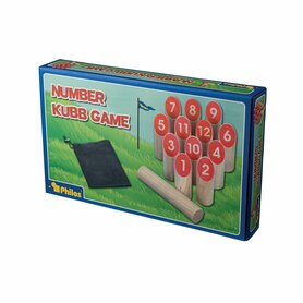 Number Kubb Game – Jeu d’extérieur en bois numéroté – Philos