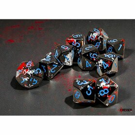 Brush Dark Side Blue D10 (10 stuks) – Dobbelstenen – Chessex