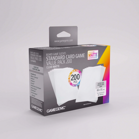 Gamegenic Value Pack 200: Standard Card Game (66x91) – Clear Matte Sleeves – Gamegenic
