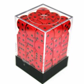 Dobbelstenen Opaque Red/Black - D6 - 12mm - 36 stuks
