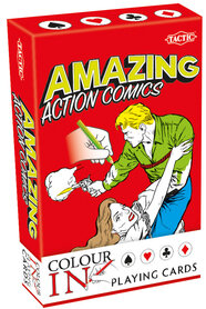 Colour-In Speelkaarten: Amazing Action Comics