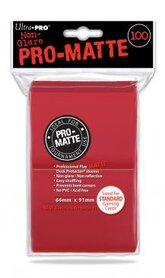 Ultra Pro-Matte Board Game Sleeves: Standard Red (66x91mm) - 100 stuks