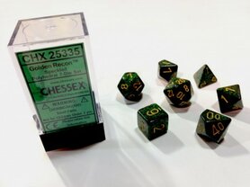 Dobbelstenen Golden Recon Speckled Polydice (7 stuks)