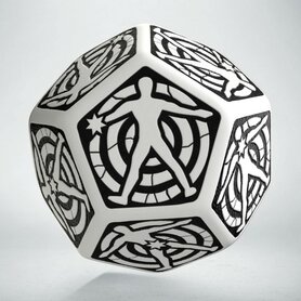 Hit Location Die White/Black D12