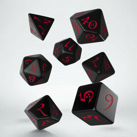 Dobbelstenen Classic RPG Dice Set Black/Red (7 stuks)